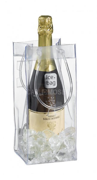 transparente PVC-Champagner Wein Ice Bag Tasche Kühltasche mit Griff Foxnovo Dauerhaft klare 